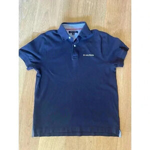 TOMMY HILFIGER Men`s short sleeve Polo shirt Size S Small Navy Blue